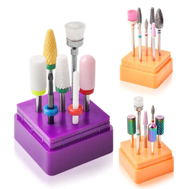 

7pcs Nail Drill Bits Diamond Rotary Burr Ceramic Carbide Quartz Milling Cutters Manicure Cuticle Remover Polishing Accessories