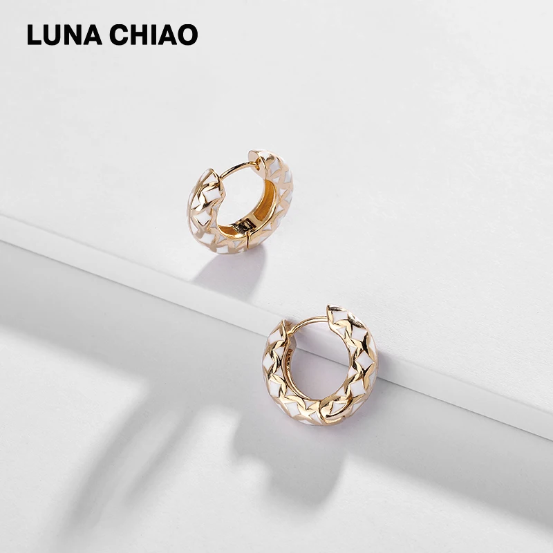 LUNA CHIAO Bijoux аксессуары ювелирные изделия оптом эмалированные медные серьги-кольца мини-кафф для женщин