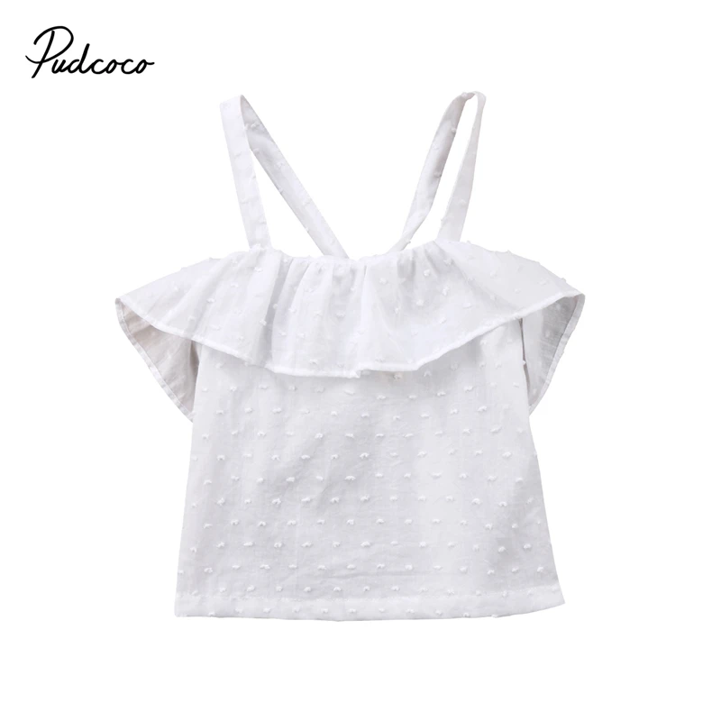 Buy pudcoco Infant Baby Girl T shirt girls cotton white summer lace up