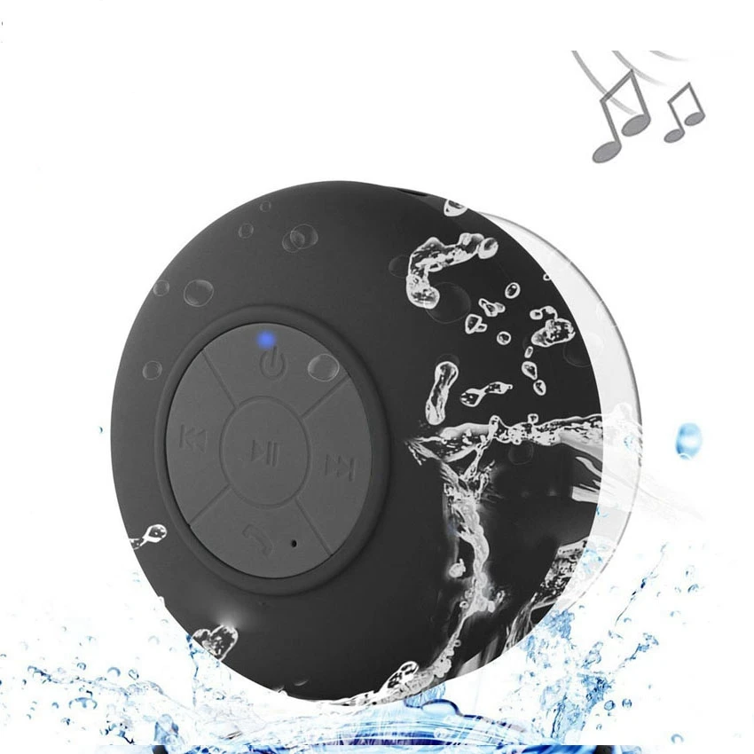 Altavoz Bluetooth Mini Para Ducha | Impermeable IPX4 Con Ventosa Y Luces LED | Ideal Para Baño, Piscina O Playa