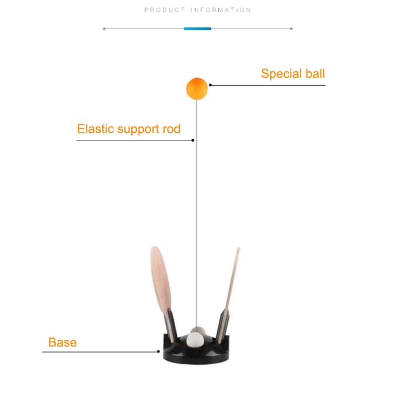 ترتد عمود مرن تنس طاولة التدريب مع مضرب ل أجيليتي تخفيف الضغط EDF88