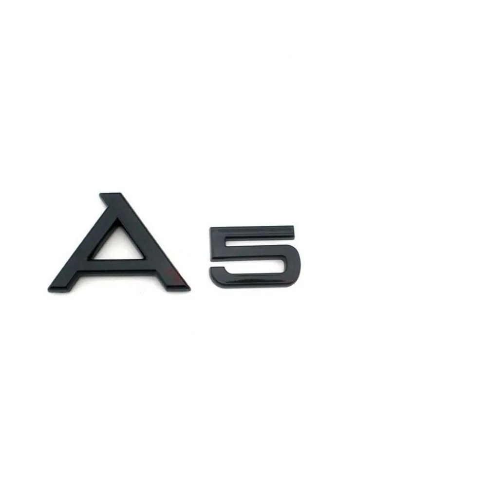 Глянцевый черный "5 A5L" ABS Магистральные сзади числа буквы слова эмблемы наклейки на Стикеры для Audi A5 A5L