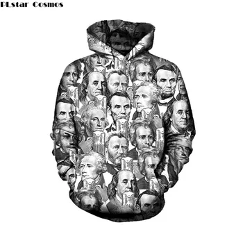 

PLstar Cosmos Drop shipping 2018 New Fashion Hoodies Presidents USA Funny characters Print 3d Hooded Sweatshirt Unisex Hoody
