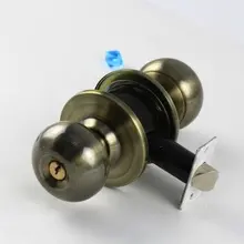 Wholesale- High Quality Bronze,Rounded Knob door lock, Room door lock,3 sets/lot,Free Shipping