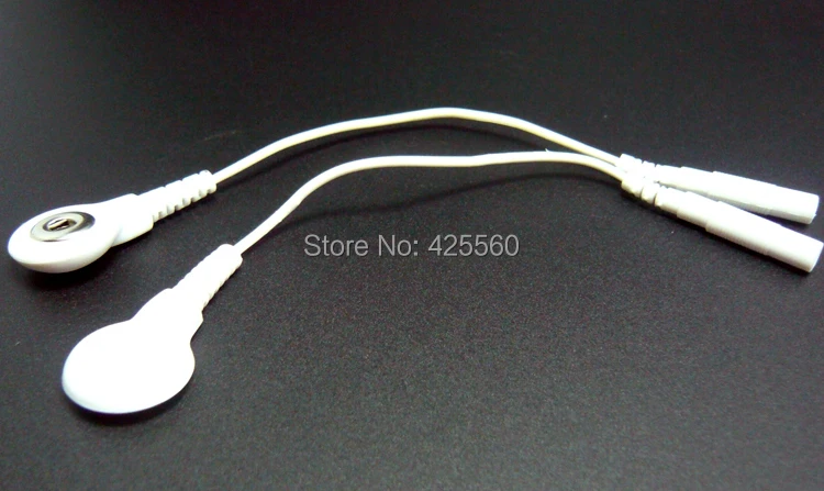 10 Pieces Tieline Short Cables Electrode Lead Wires Adapter 2mm Pin to 3.5mm Snap Connector
