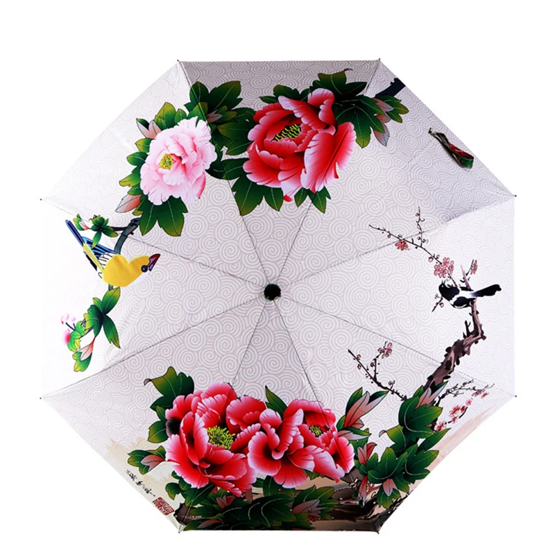 

Umbrella rain women ladies parasol female Flower Printed Umbrella Sun UV Protection Umbrellas For Rain paraguas plegable XYTQ-36