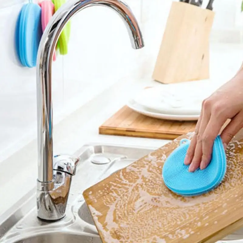 

Cleaning Brush Dishwashing Sponge Multi-functional Fruit Vegetable Cutlery Kitchenware Brushes Kitchen Tools