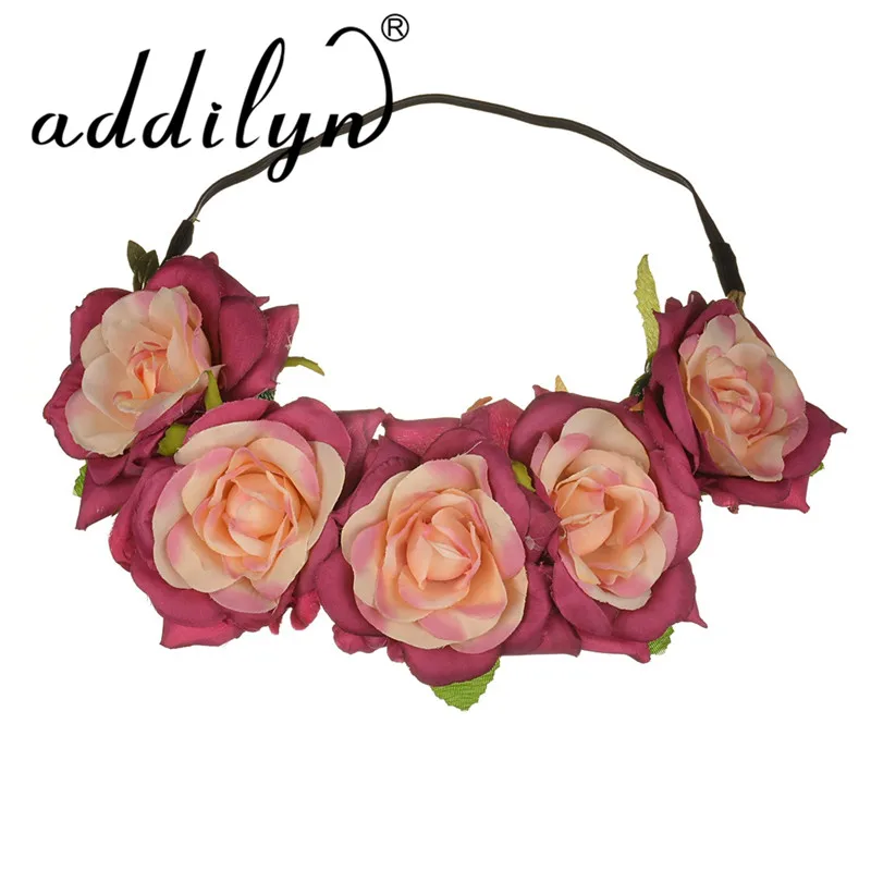 

Fabric Lotus Flower Headbands Woman Girls Hair Accessories Bridal Wedding Flower Crown Headband Flower wreath Elastic Headdress
