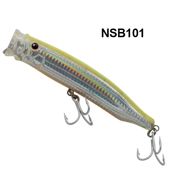 NOEBY 150 мм 54,5 г Поппер приманка 3D глаза hooks крючки плавающая волна скалолазание жесткие рыболовные приманки isca искусственные Para рыбацкие блесна - Цвет: NSB101