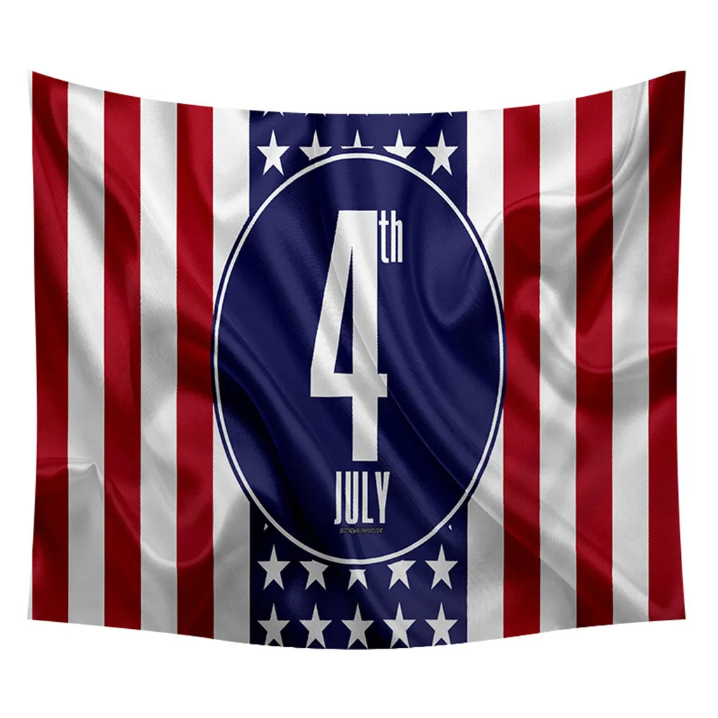 Американский флаг Wall Art Home Decor, флаг США Четвертого июля День независимости национальных праздничный баннер гобелен на стену искусство