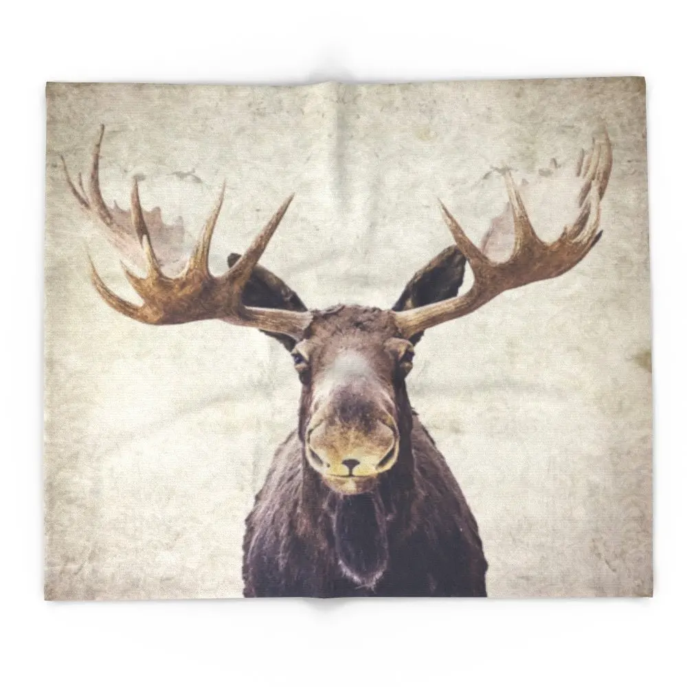 Moose 68" x 80" Blanketin Blankets from Home & Garden on Aliexpress