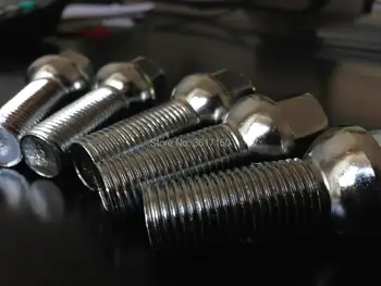 

M14*1.5 Extended Wheel Lug Bolts Overall length 66mm Shank Length 45mm Ball Seat Of The Chrome Finish