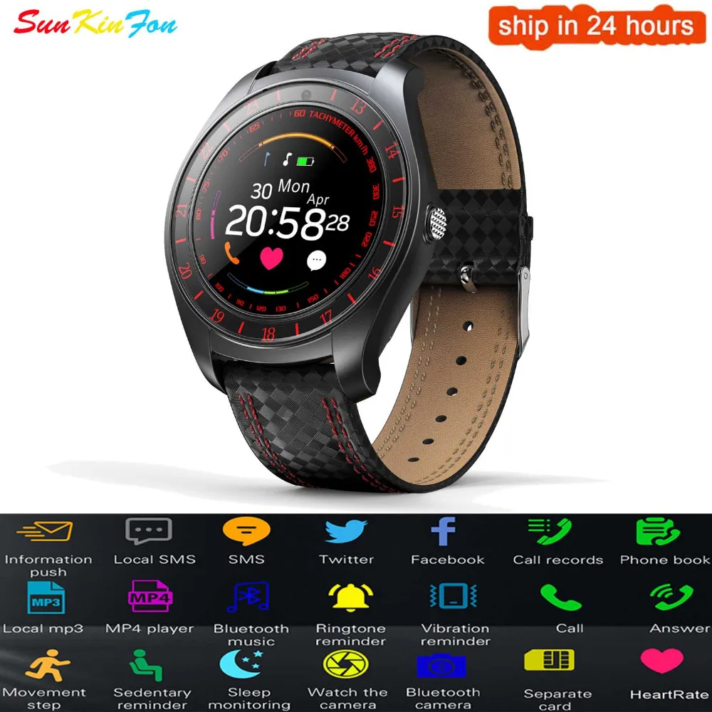 Bluetooth Smartwatch для Huawei Honor 9i Play 10 V10 9 6A P8 Lite умные часы с шагомером пульсометром SIM