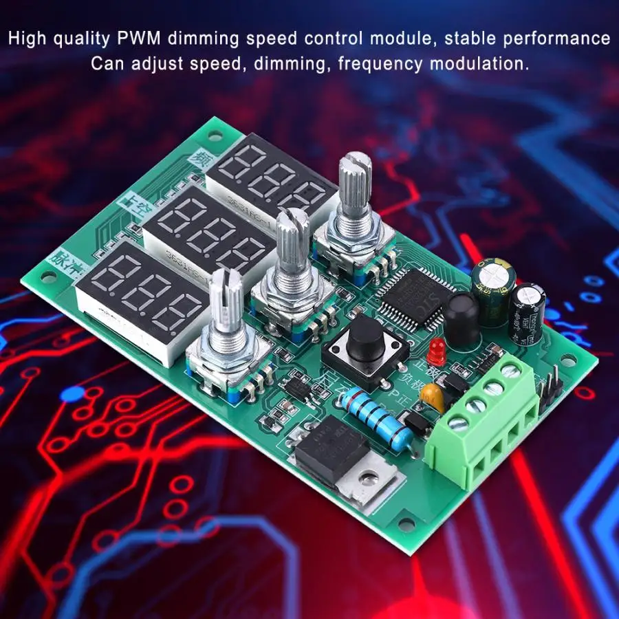 

5-24VDC PWM Dimming Speed Control Module Adjustable Square Rectangular Wave Stepper Motor brushless motor controller