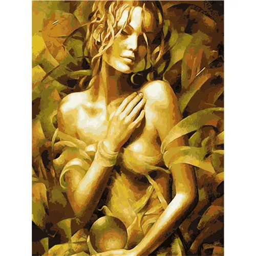 YIKEE декоративная картина маслом по номерам, картина по номерам полуголые женщины - Цвет: MK6240