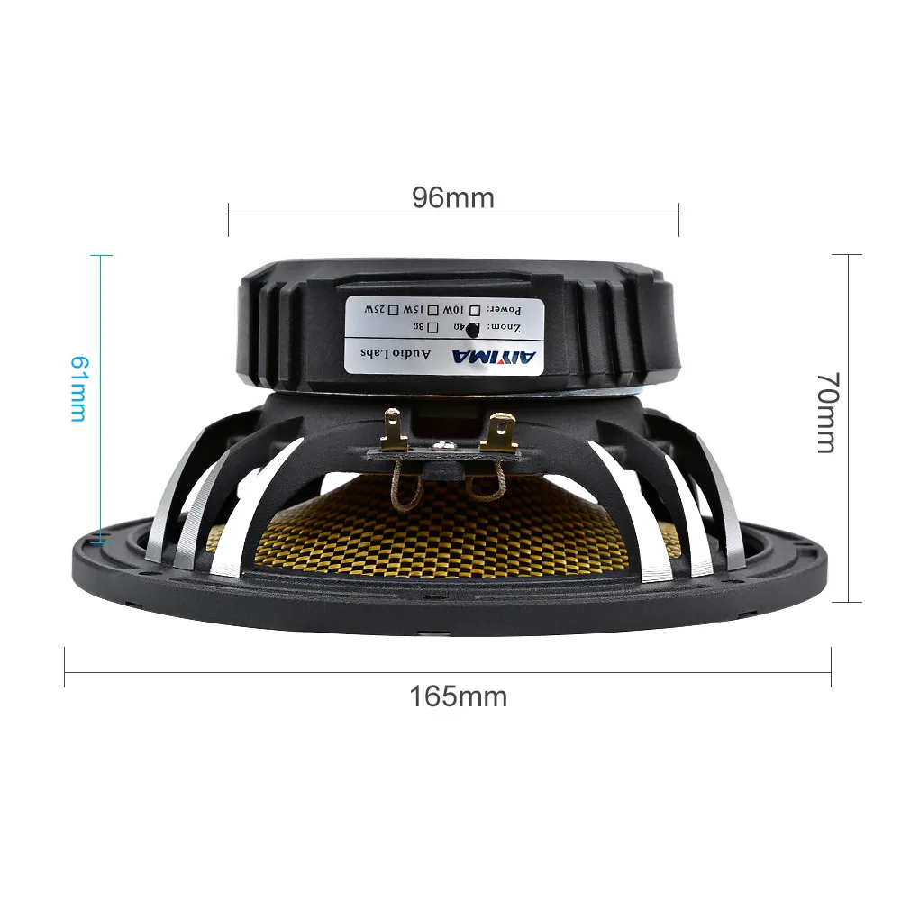 Carro de Áudio Alumínio da Bacia Aiyima Polegada Midrange Graves Alto-falante Alta Potência 4 8 Ohm 60 w 25 Núcleo Bala Música Woofer Altifalante 6.5 - Image 4