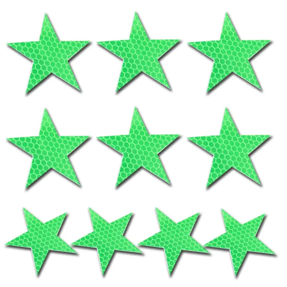 

Car Sticker Accessories Color Changing Warning Decals Stars Car Reflective Sticker For Car Motorcycle Bicycle Toy Any Where 5Pcs