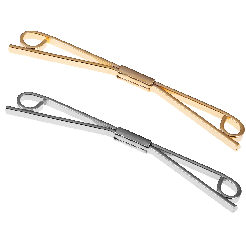 Silver Gold Men's Stylish Shirt Collar Clip Bar Pin Clip Tie Brooch