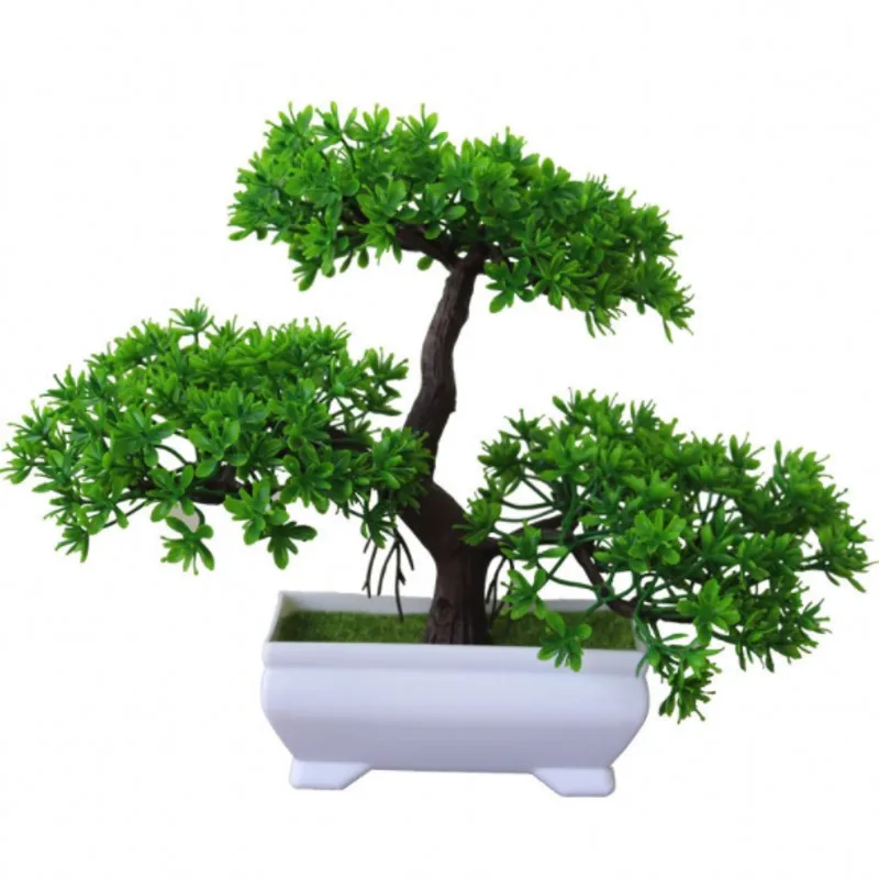 Fake Artificial Plants Bonsai Potted Plant Mini Simulation Pine Tree Home Decor