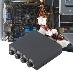 3,5 дюйма корпус PC жесткий диск процессор 4 канала Скорость вентилятора Управление Лер с синий светодиодный Скорость вентилятор Управление