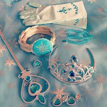 

Girls Crown Magic Wand Set Toy Headwear Kit with Braid and Gloves for Pretend Play Beauty and Fashion Toy Birthday Party Gift