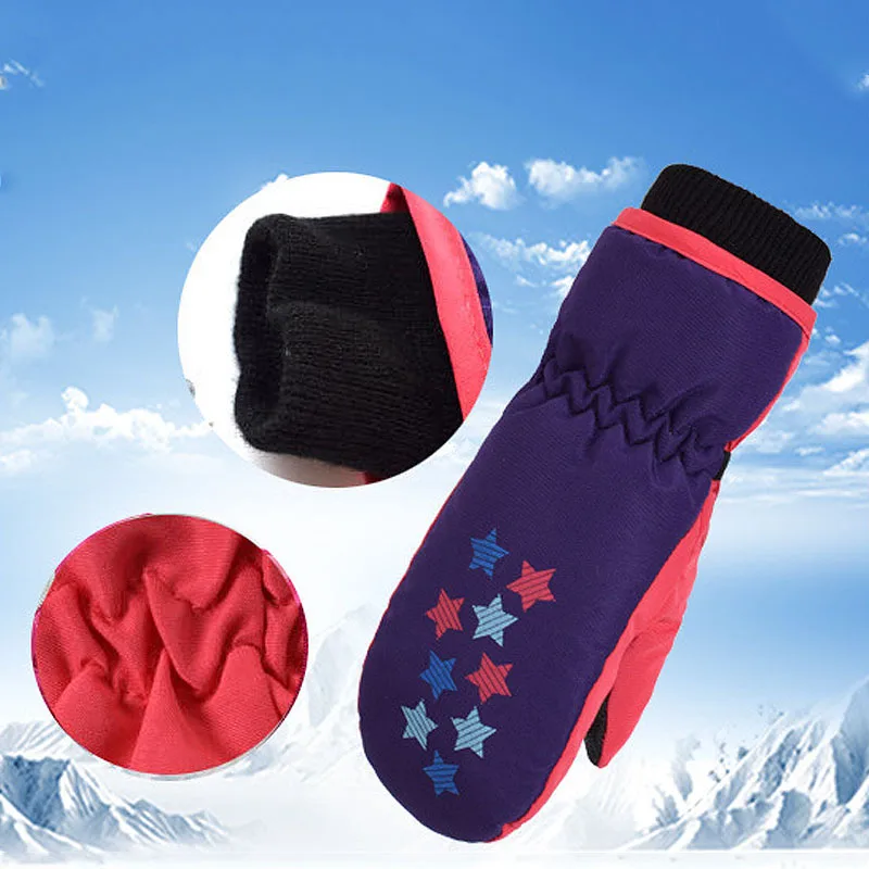 

Winter Thicken Warm Baby Gloves Kids Children Waterproof Boys Girls Snow Ski Gloves Mittens