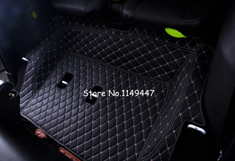 

For Right-Hand Drive! 7 seats Leather Front & Rear Floor Mats Carpets For Isuzu MU-X 2013 2014 2015 2016 2017