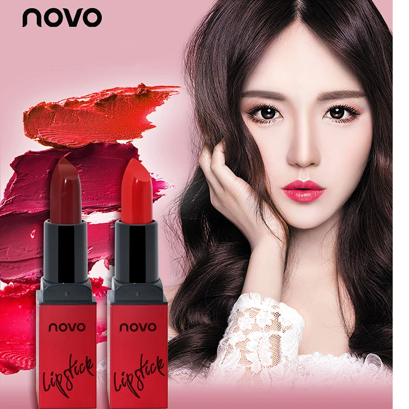 

novo matte lipstick lips makeup matt lip stick korean lipsticks lipbalm red velvet long-lasting Moisturizing Nourish 3.8g/pcs