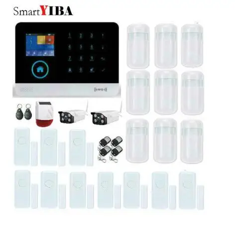 SmartYIBA APP Control HD Security Camera PIR Motion Sensor Door Gap Alarm For Wireless WIFI GPRS GSM Home Intruder Siren Alarm SmartYIBA APP Control HD Security Camera PIR Motion Sensor Door Gap Alarm For Wireless WIFI GPRS GSM Home Intruder Siren Alarm