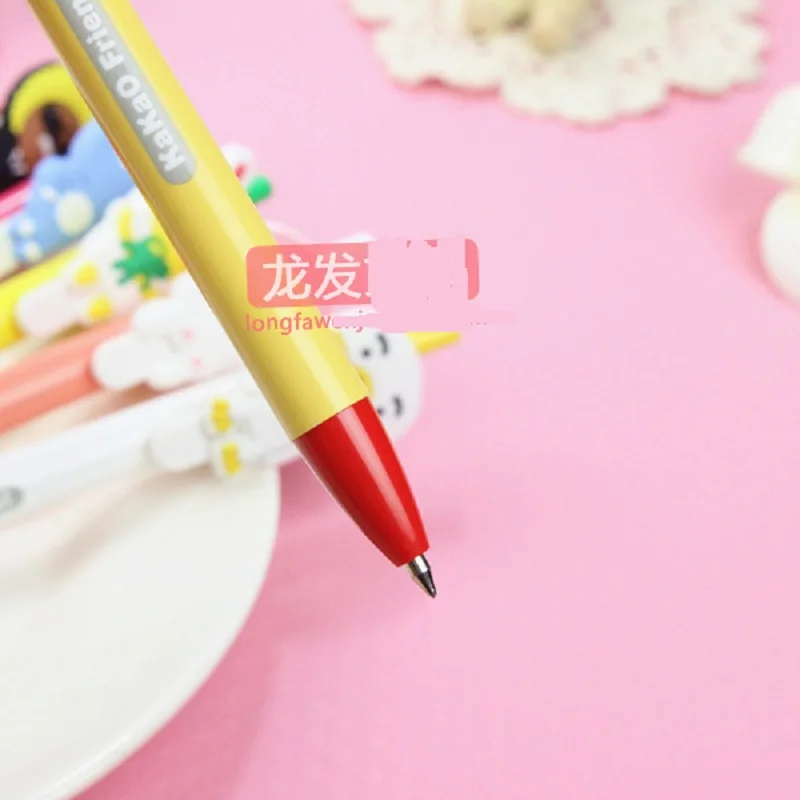 Новое поступление корейские канцелярские товары корейские KaKao лесная семья мультфильм пресс тип силикагель шариковая ручка 48 шт./лот