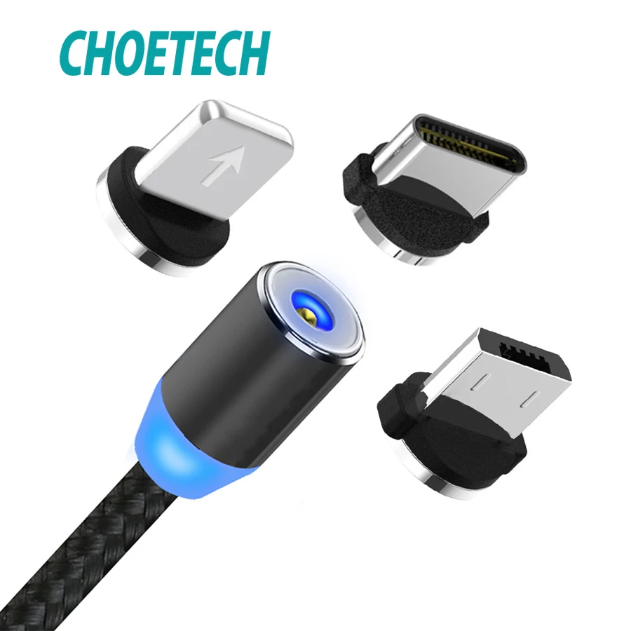 CHOETECH كابل مغناطيسي مايكرو USB للهاتف المحمول 1 M كابل نوع C ل iphone سامسونج xiaomi سريع شحن نوع-C أسلاك المغناطيس كابل CHOETECH كابل مغناطيسي مايكرو USB للهاتف المحمول 1 M كابل نوع C ل iphone سامسونج xiaomi سريع شحن نوع-C أسلاك المغناطيس كابل
