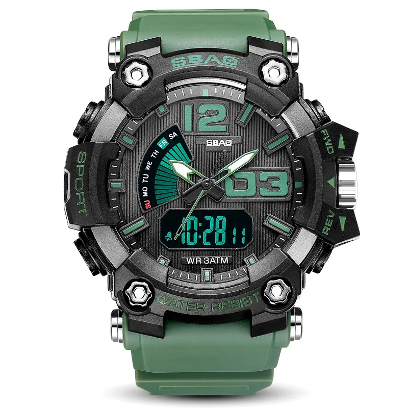 

Men's Outdoor Sports Waterproof Calendar 2019 Luxury Brand Mens Sports Digital LED Military Watch Function Electronic Watches