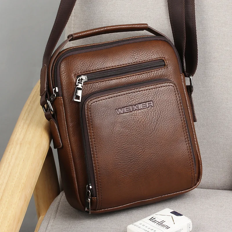 

Men Handbags High Quality Men Crossbody Bags Pu Leather Messenger Bag For Male Fashion Designer Male Sling Shoulder Bags WBS502