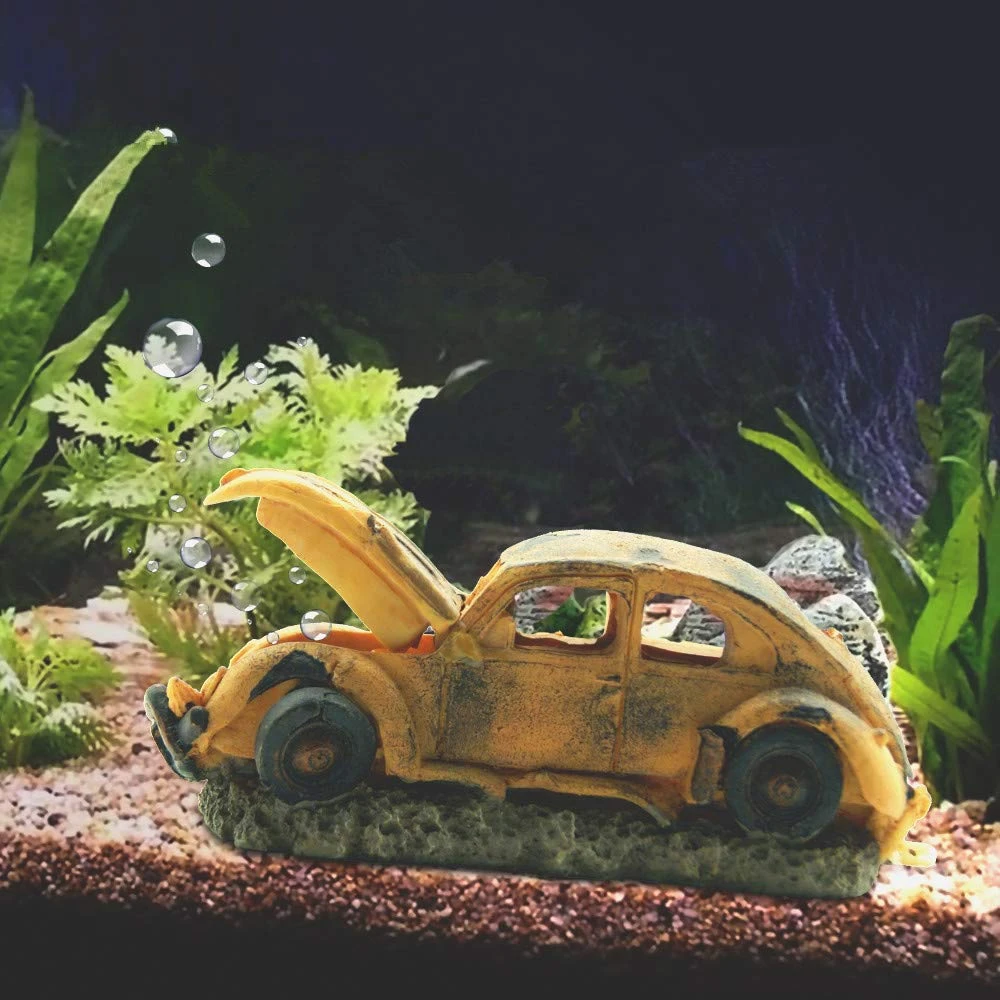 2019 New Oxygen Pump Air Bubble Stone Air Pump Resin Aquarium Ornament Retro Car Design Fish Tank Toy Aquarium Decoration Decorations Aliexpress
