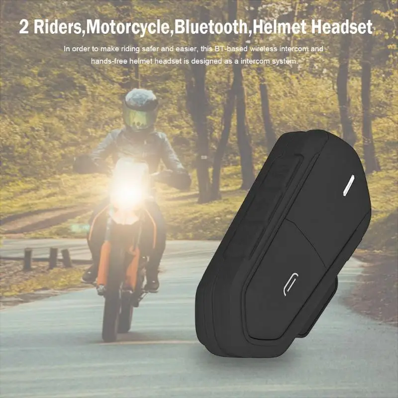 VODOOL мотоциклетный шлем гарнитуры Bluetooth домофон для 2 всадников BT беспроводной интерком стерео MP3 плееры FM радионаушники