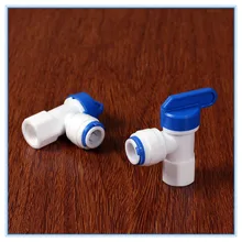 Ro локоть 3/" od шланг 3/8" bsp внутренняя резьба Quick Connect Давление бак Пластик шаровой кран ro воды reveser осмоса установки