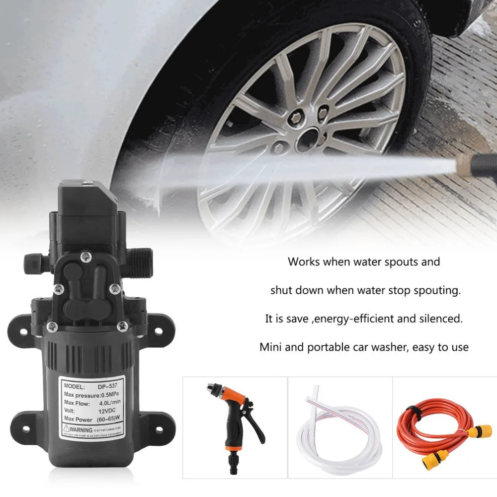 

Household High Pressure Electric Car Wash Washer 4L/min Self-priming Water Pump 12V Car Washer Washing Machine