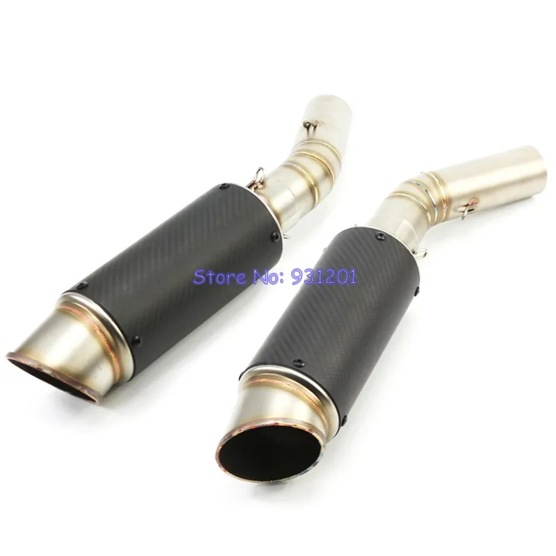 

for DUCATI 848 Motorcycle Exhaust System Middle Link Pipe with Slip On Tailpipe Muffler Escape Moto DB Killer