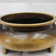 USPS в США S1117 Китай Royal Чистый Бронза Медь Два Уха Три Ноги Дин Курильница Кадило