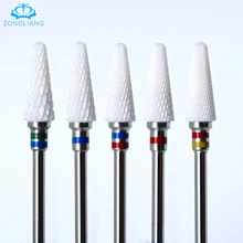 5 самых продаваемых керамических ногтей дрель 3/3" Белый Cuspidal электрическая пилка для ногтей для Электрический маникюр машины аксессуары для ногтей Инструменты