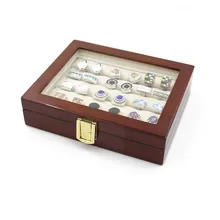 2016 Cufflink Cuff Links Storage Gift Box Jewelry Display Case High Quality Painted Wooden Box
