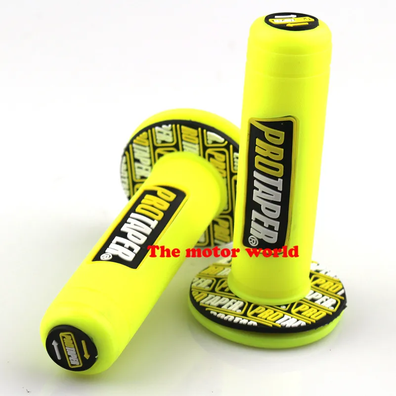 

NEW yellow Motorcycle Protaper PRO TAPER soft Grips motocross Grip Handle Bar DIRT PIT BIKE 7/8" HANDLEBAR RUBBER Grips