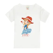 Girls Short Sleeve T Shirts For Children Cute Little Girl T-shirt Cotton 1-15 Year Kids Clothing Baby Girls Tops Tees Clothes
