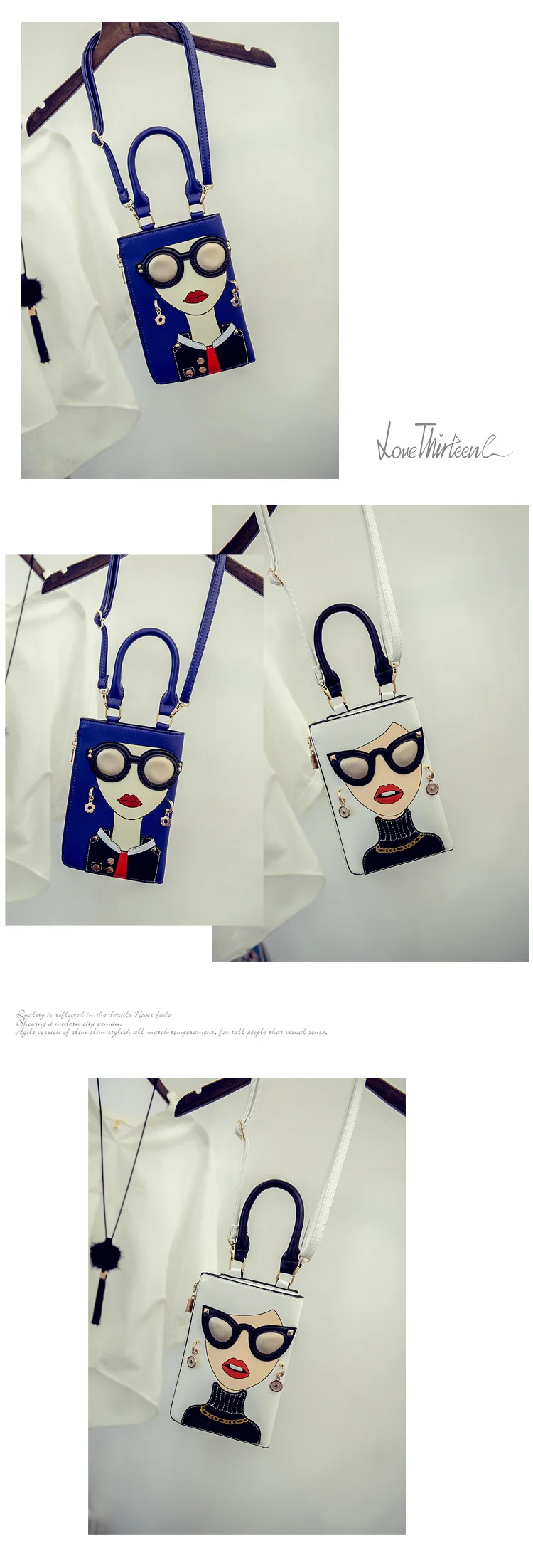 Decorado Tote Lady Bolsa de Ombro Crossbody