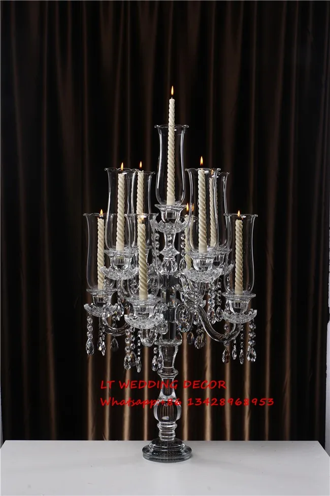 9 arms crystal candlestick01