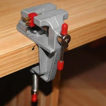 Миниатюрные глиноземные тиски маленькие хобби ювелира зажим на стол настольный инструмент тиски модель инструмент сплав Небольшая скамейка тиски