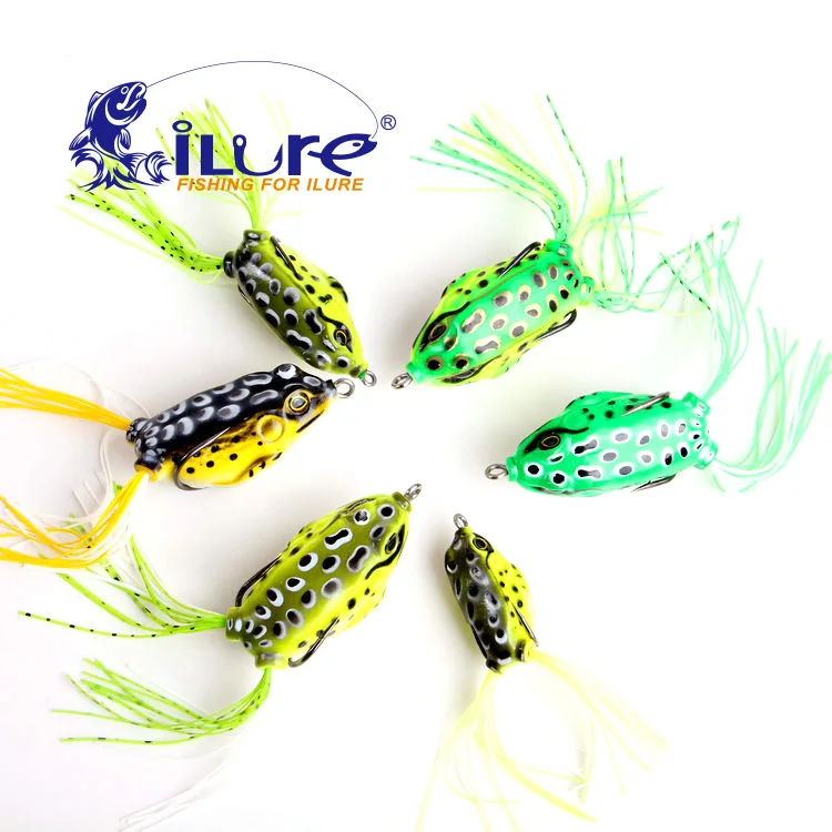 5 pcslot New style soft toad frogs Bass Fishing Lure Soft Plastic hollow fishing lure crankbait hooks wholesale free shopping