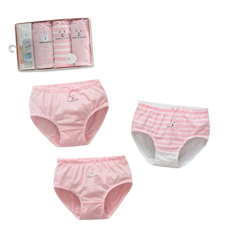 3 Pieces Baby Panties Soft Cotton Children underpants Cartoon Print Toddler Underwears |