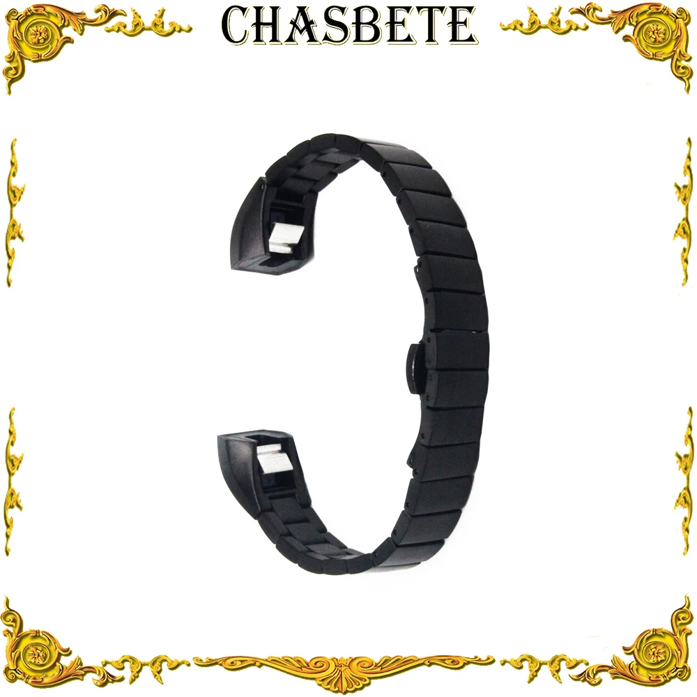 Ремешок из нержавеющей стали для смарт часов Fitbit Charge 2 металлический браслет с