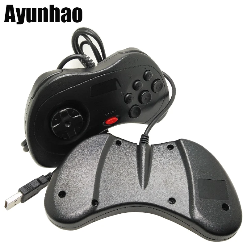 1pcs usb  Ʈѷ 6 ư sega genesis/md2 y1301 ӿ ̽ƽ Ȧ pc mac ް ̺  е